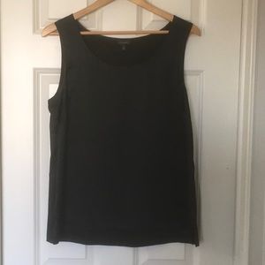 Black Silk Tank Top